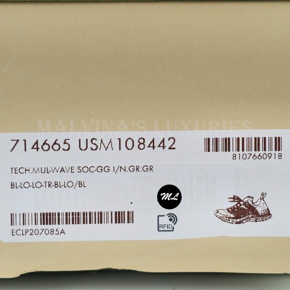 GUCCI SNEAKERS RUN RUBBER TRIMMED MESH SHOES w GG LOGO sz 42 US 12 - Picture 16 of 16